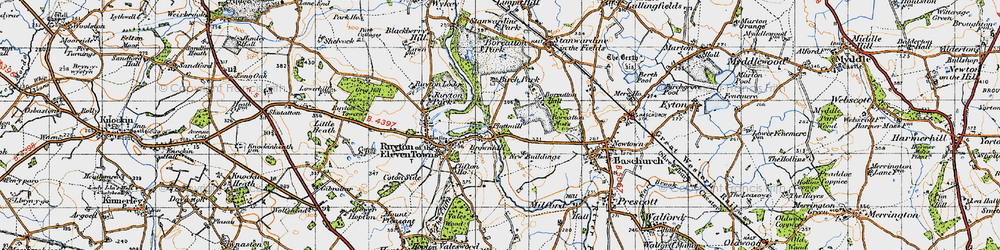 Old map of Brownhill in 1947