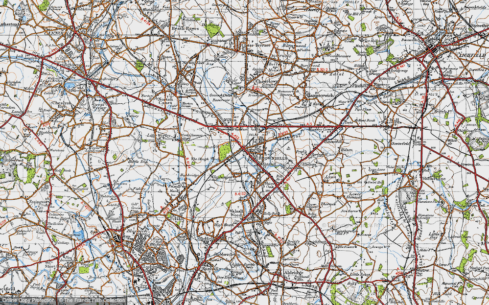 Old Map of Brownhills, 1946 in 1946