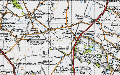Old map of Brownlow Heath in 1947