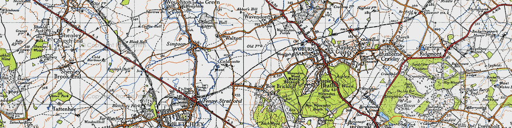 Old map of Browns Wood in 1946