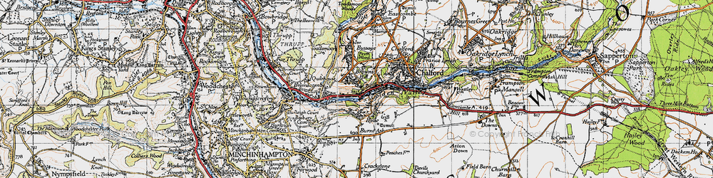 Old map of Brownshill in 1946