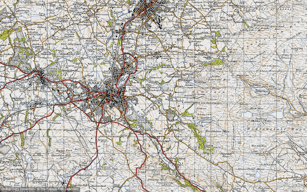 Old Map of Brownside, 1947 in 1947
