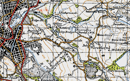 Old map of Brownside in 1947