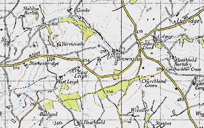 Old map of Brownston in 1946