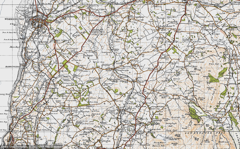 Old Map of Browtop, 1947 in 1947