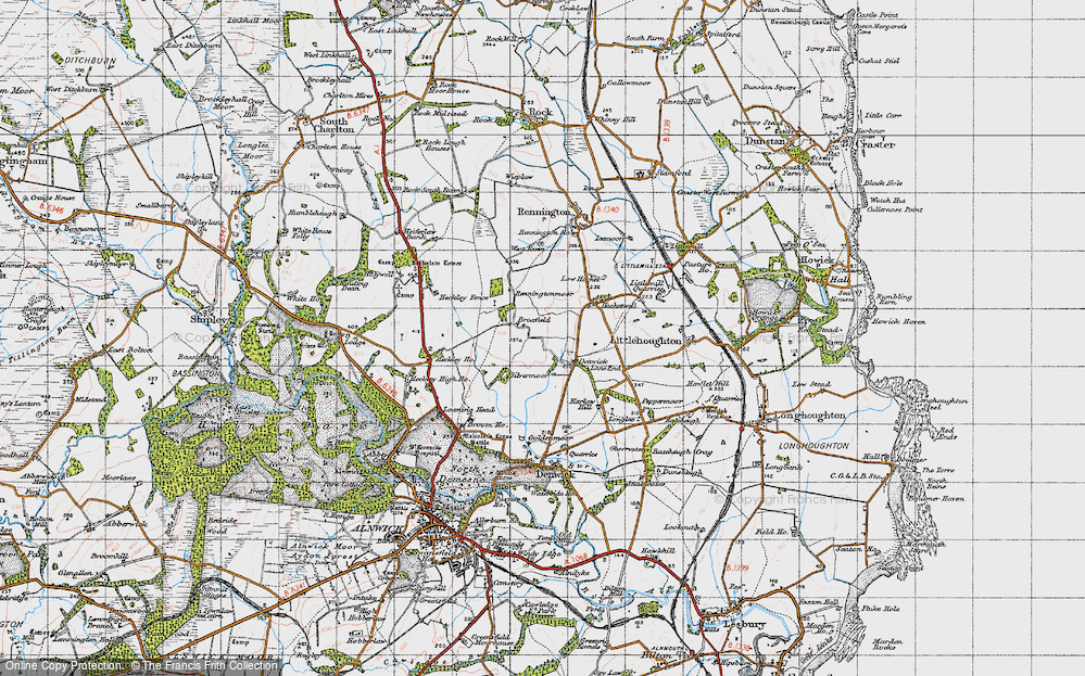 Old Map of Broxfield, 1947 in 1947