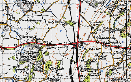 Old map of Broxton in 1947