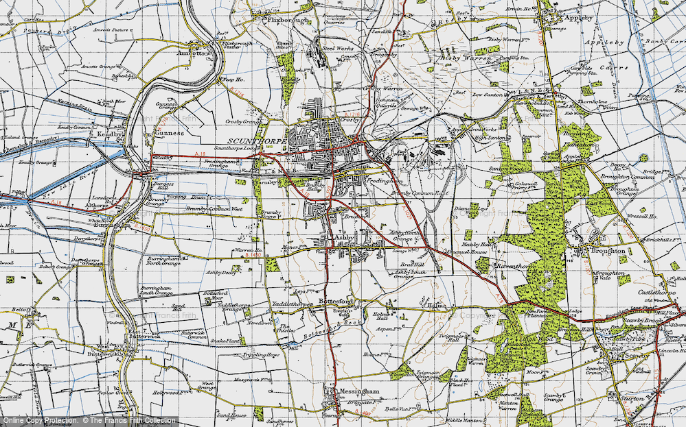 Old Map of Brumby, 1947 in 1947