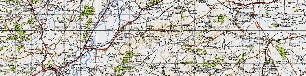 Old map of Brunant in 1947