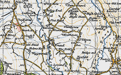 Old map of Brund in 1947