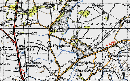 Old map of Brunstock in 1947