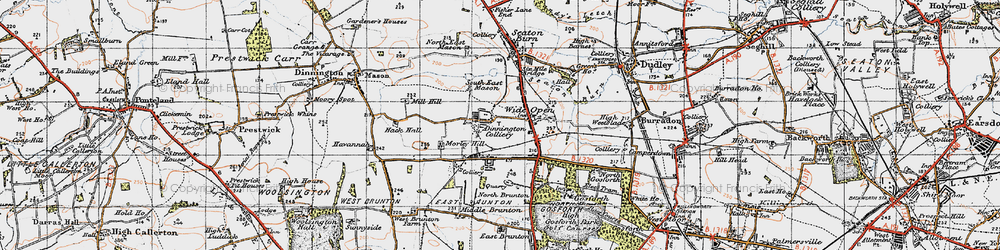 Old map of Brunswick Village in 1947