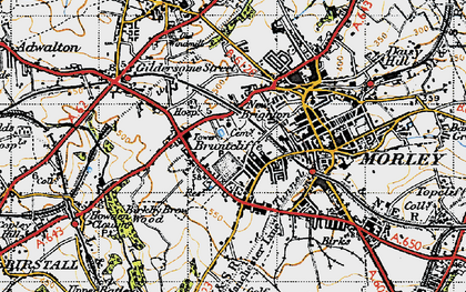 Old map of Bruntcliffe in 1947