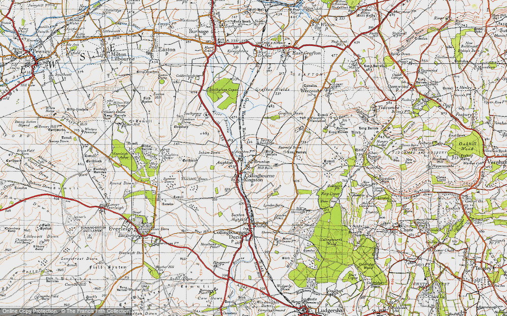 Old Map of Brunton, 1940 in 1940