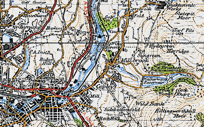 Old map of Brushes in 1947