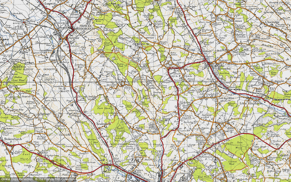 Old Map of Bryant's Bottom, 1947 in 1947