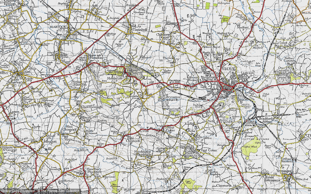 Old Map of Brympton D'Evercy, 1945 in 1945