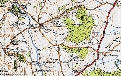 Old map of Bryn in 1947