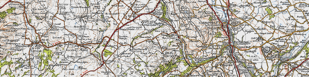Old map of Bryn Common in 1947