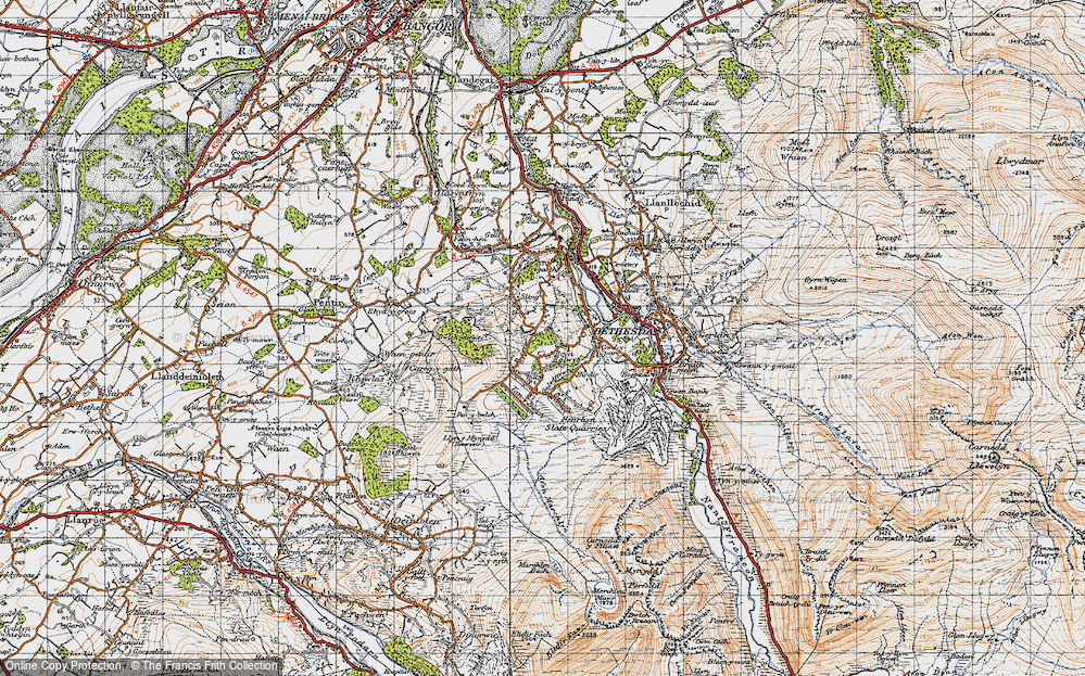 Old Map of Bryn Eglwys, 1947 in 1947