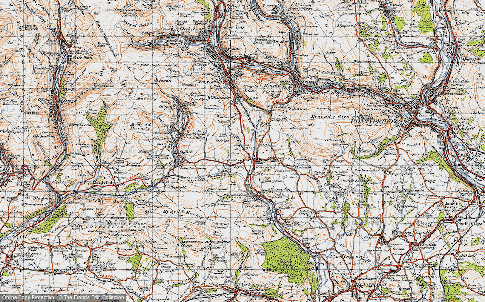 Old Map of Bryn Golau, 1947 in 1947