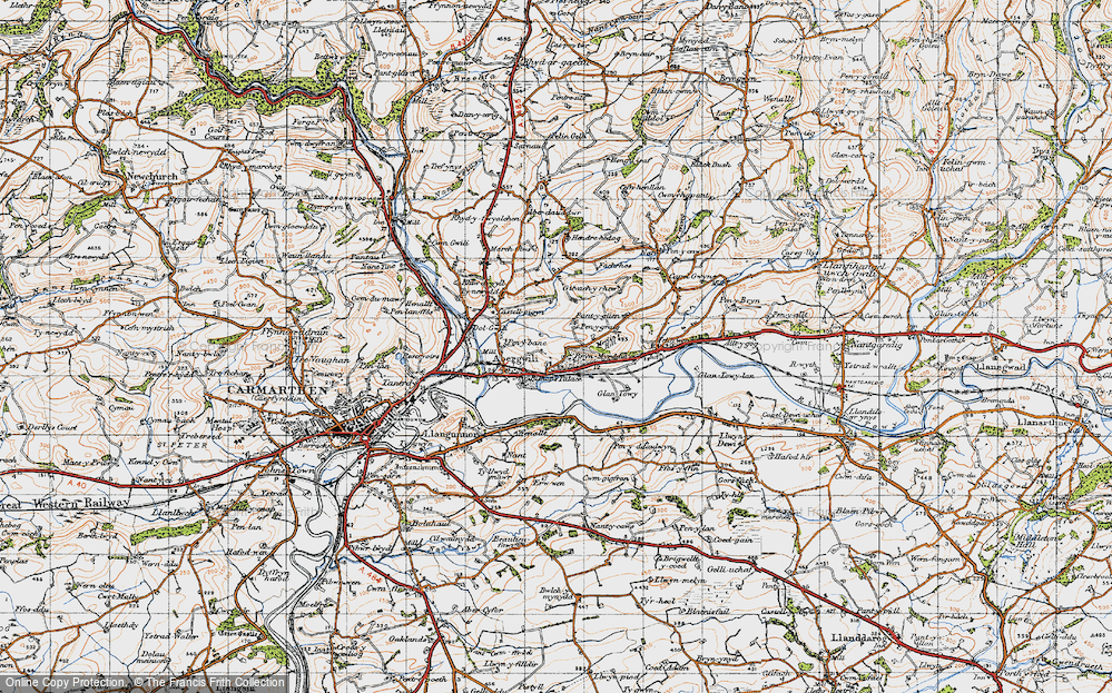 Old Map of Bryn Myrddin, 1946 in 1946