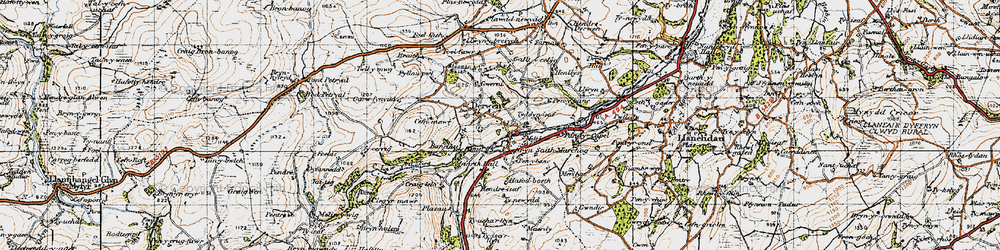 Old map of Bryn Saith Marchog in 1947