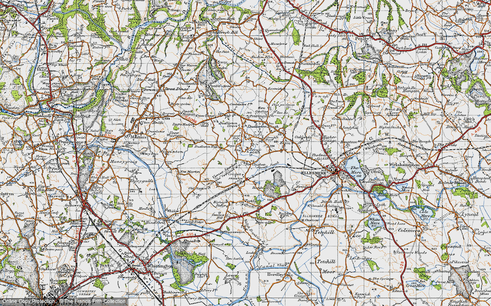 Old Map of Bryn-y-cochin, 1947 in 1947