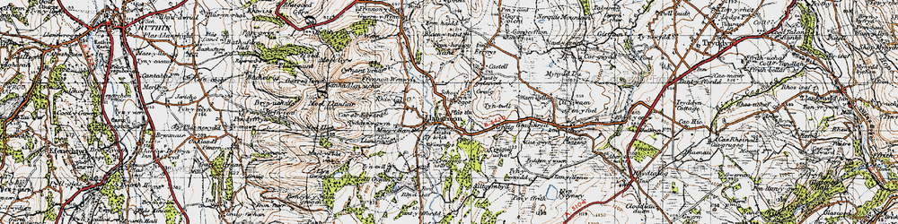 Old map of Tomen y Faerdre in 1947