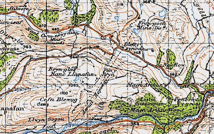 Old map of Brynafan in 1947