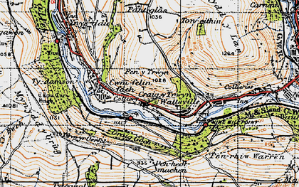 Old map of Brynawel in 1947