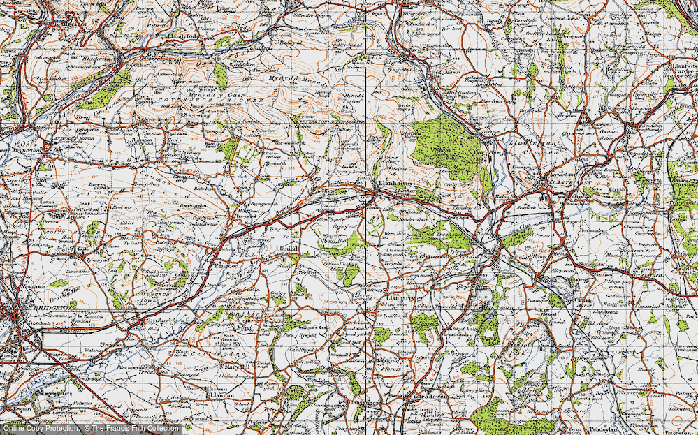 Old Map of Bryncae, 1947 in 1947