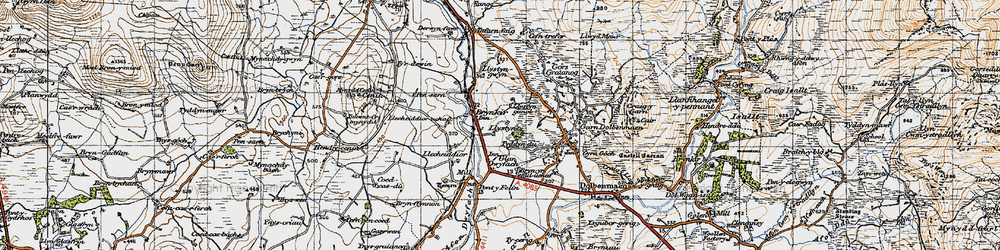 Old map of Bryncir in 1947