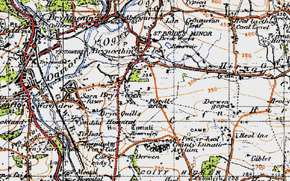 Old map of Bryncoch in 1947