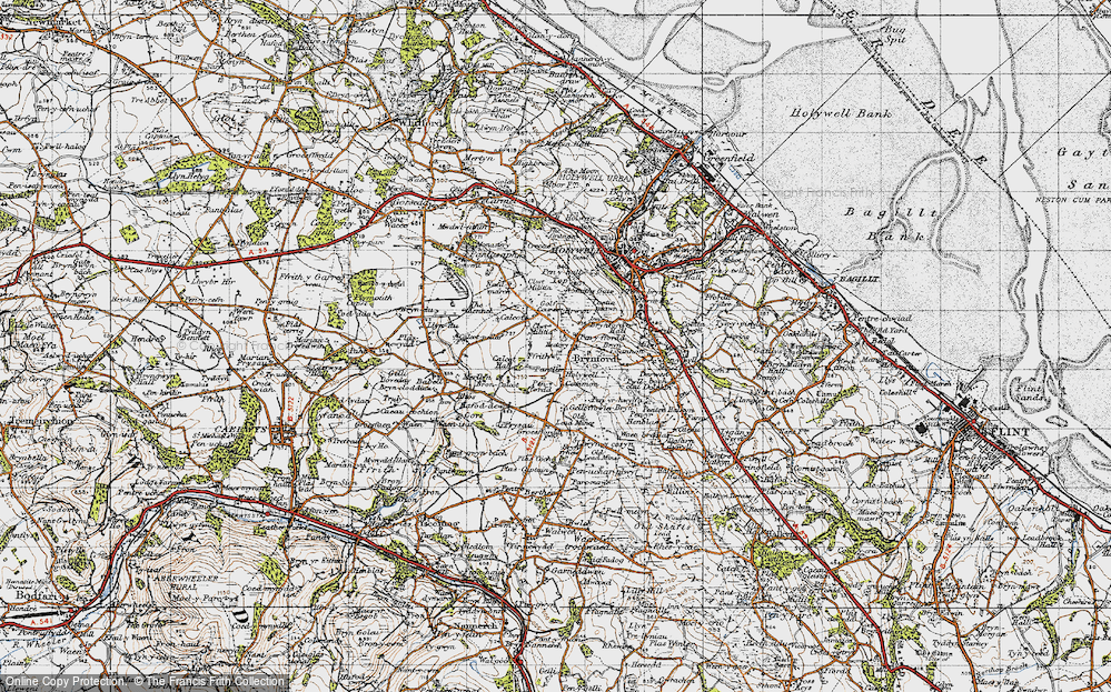 Old Map of Brynford, 1947 in 1947