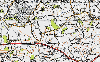 Old map of Bryngwyn in 1946