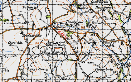 Old map of Bronwion in 1947