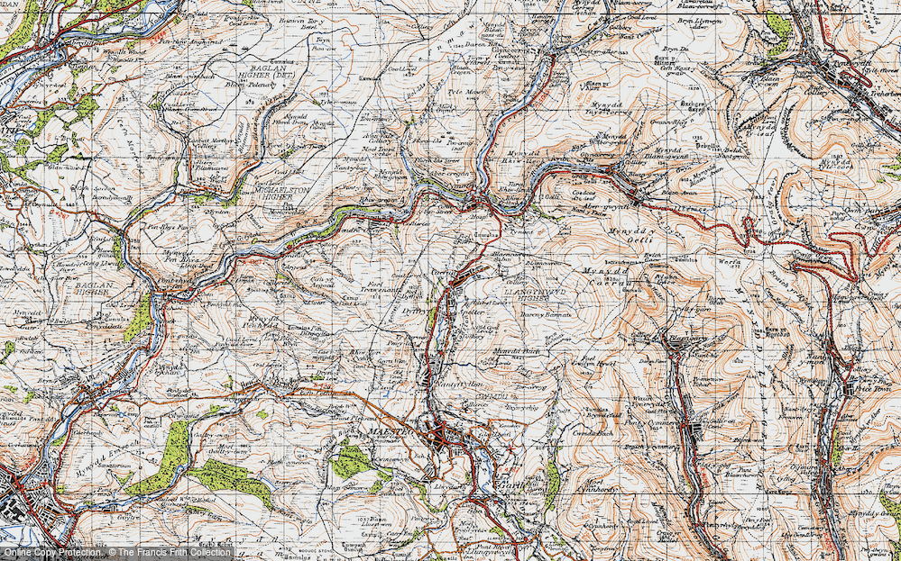 Old Map of Brynheulog, 1947 in 1947