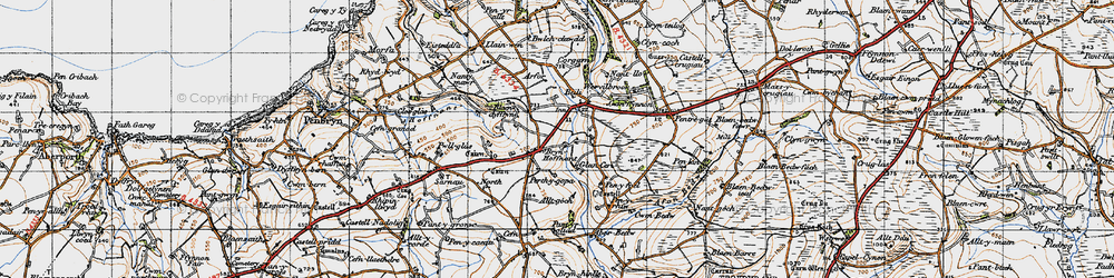 Old map of Brynceri in 1947