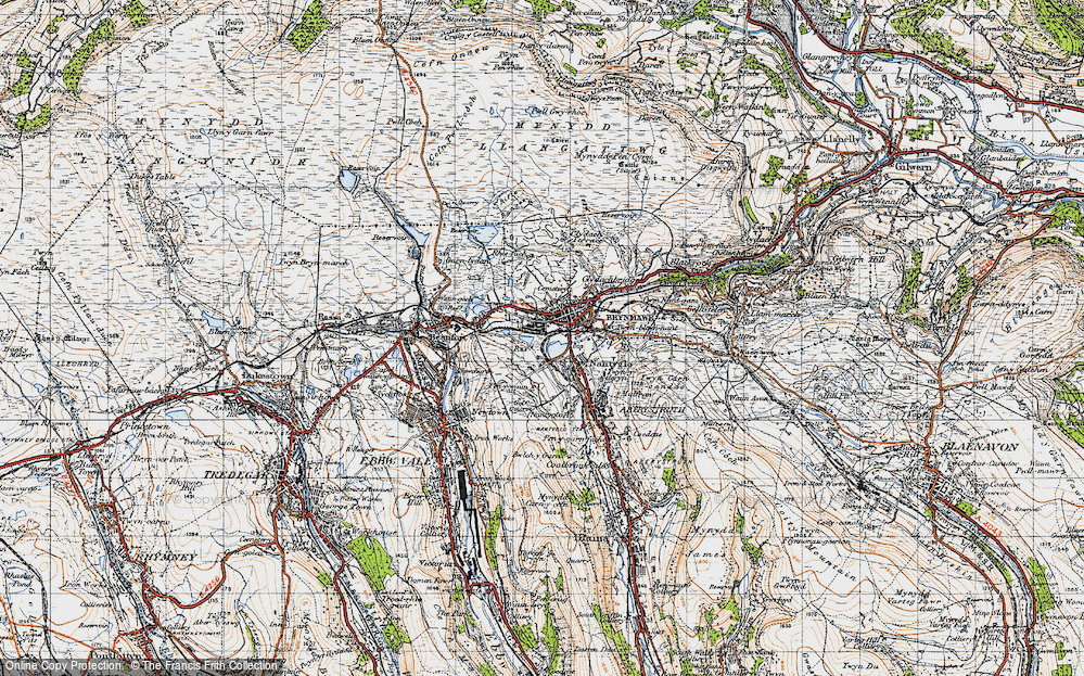 Old Map of Brynmawr, 1947 in 1947