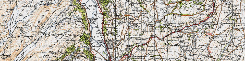Old map of Tuhwnt i' Ffawnog in 1947