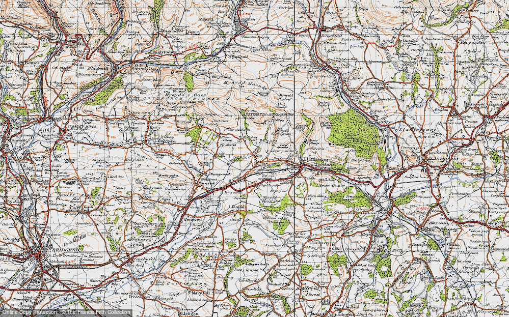 Old Map of Brynna, 1947 in 1947
