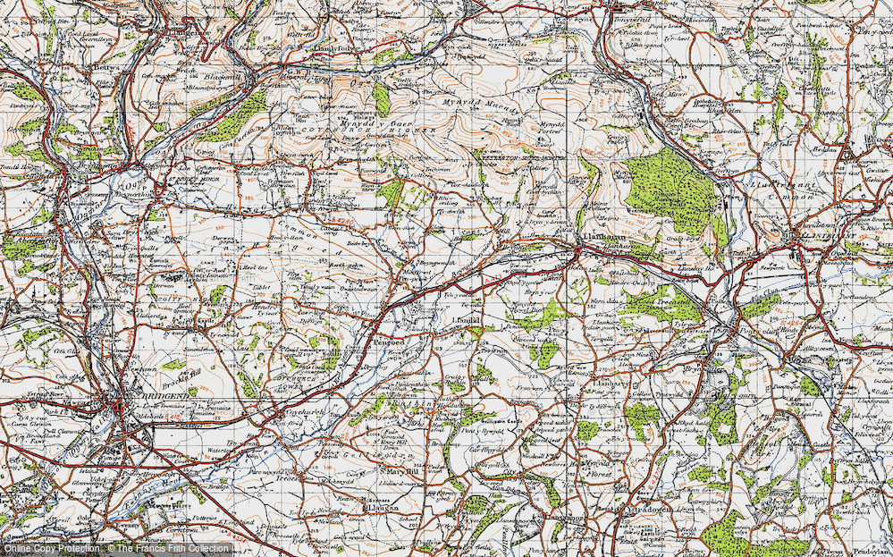 Old Map of Brynnau Gwynion, 1947 in 1947