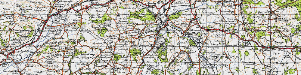 Old map of Brynsadler in 1947