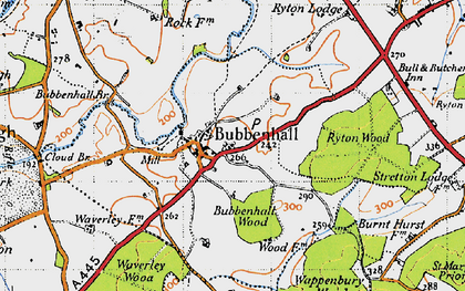 Old map of Bubbenhall in 1946