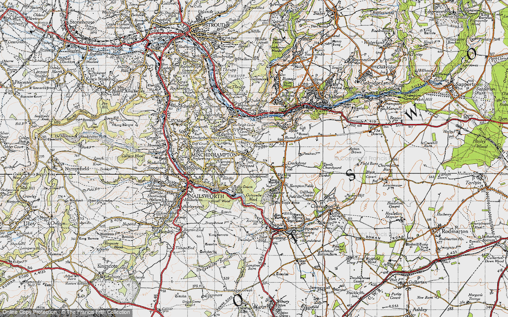 Old Map of Bubblewell, 1946 in 1946