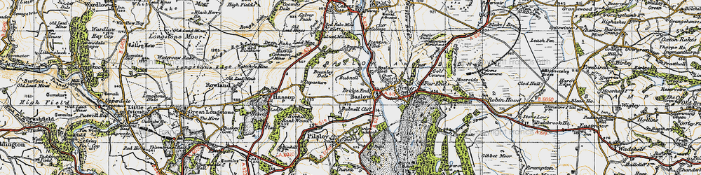 Old map of Bubnell in 1947