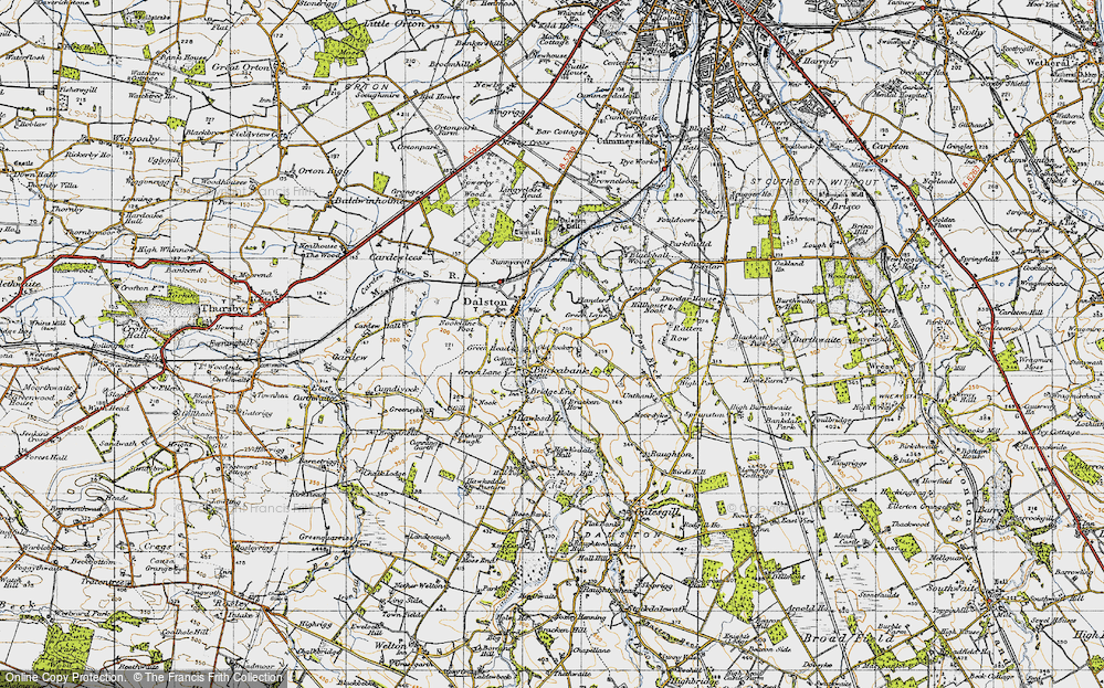 Old Map of Buckabank, 1947 in 1947