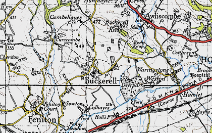 Old map of Buckerell in 1946