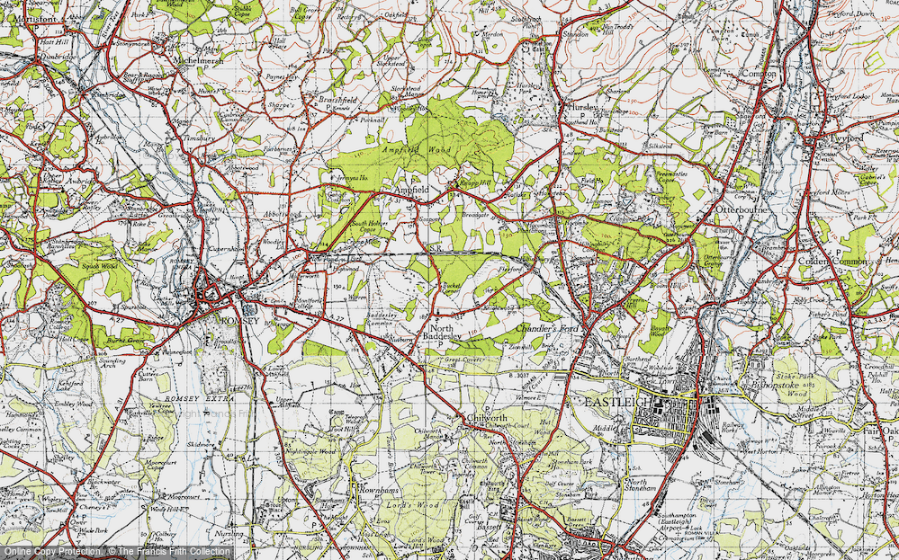 Old Map of Bucket Corner, 1945 in 1945